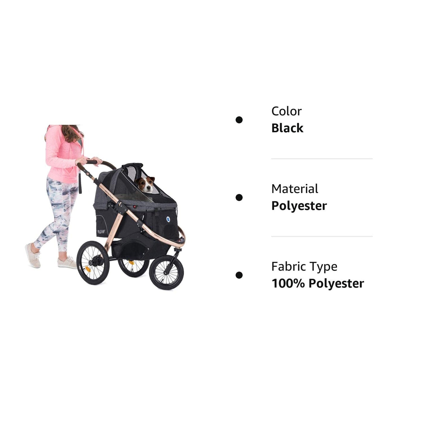 Jogging Sports Stroller With Comfort Rubber Wheels/Zipper-Less Entry/1-Hand Quick Fold/Aluminum Frame For Small/Medium Dogs Cats And Pets, Green Camo
