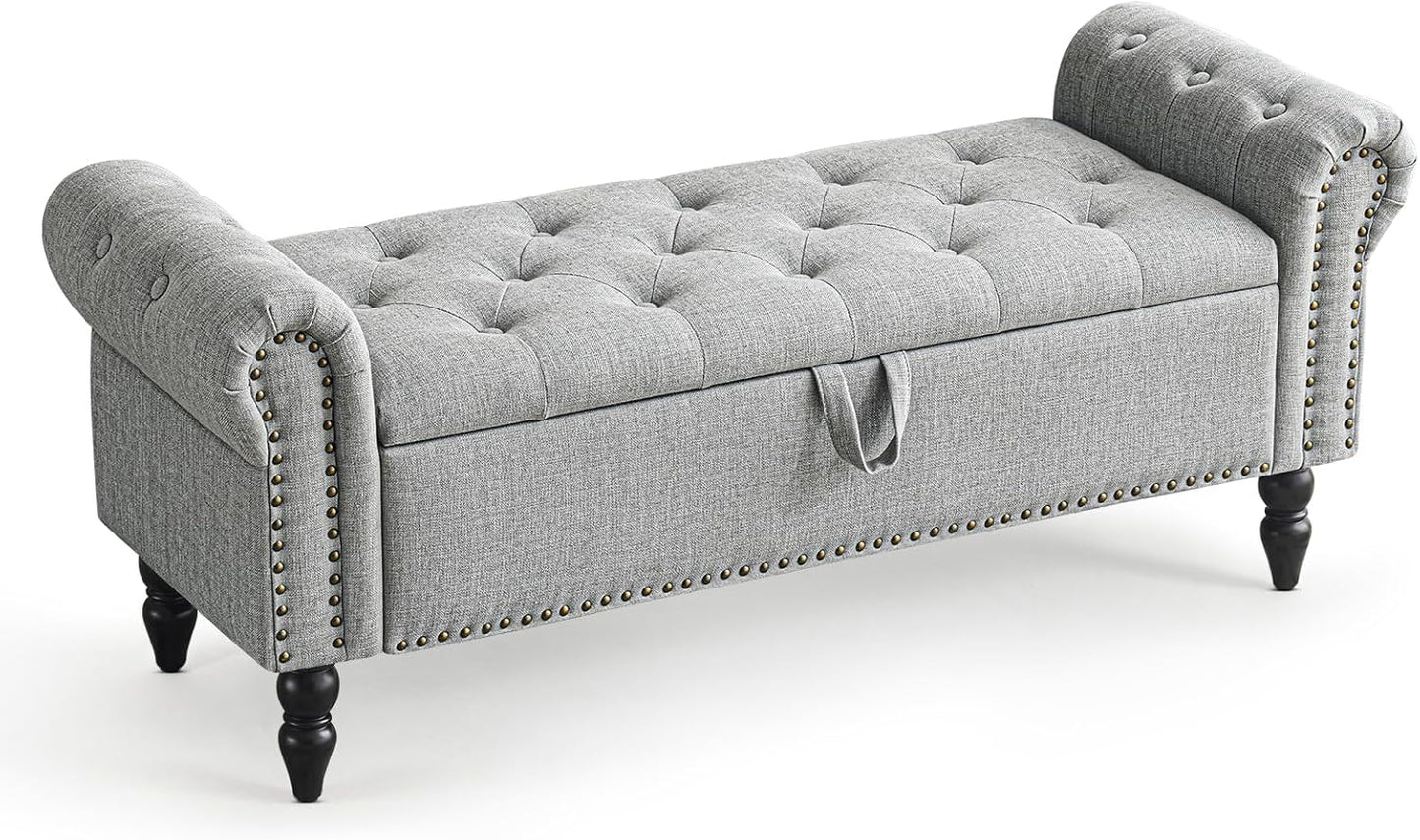 Furniliving Modern Storage Ottoman Bench