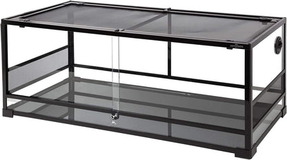 Repti Zoo 67 Gallon Reptile Terrarium, Sliding Glass Doors, 48 In. x 18 In. x 18 In