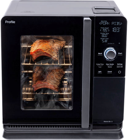 GE Profile, Smart Indoor Smoker, Black