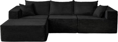 Cloud Sectional Couch With L-Shape Chaise, Modern Modular Sofa With Deep Seat, Upholstered Couches For Living Room Bedroom, No Assembly Required