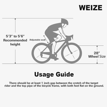 Weize Road Bike, 700C Wheel City Commuter Bicycle, Shimano 14 Speed Drop Bar, Racing Adult Bike With Caliper Brakes, High-Carbon Steel Hybrid Bikes