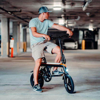 Jasion EB3 Electric Bike Adults 21mph, 500W Peak Motor, 270Wh Battery, Rear Suspension, 3 Levels Assist