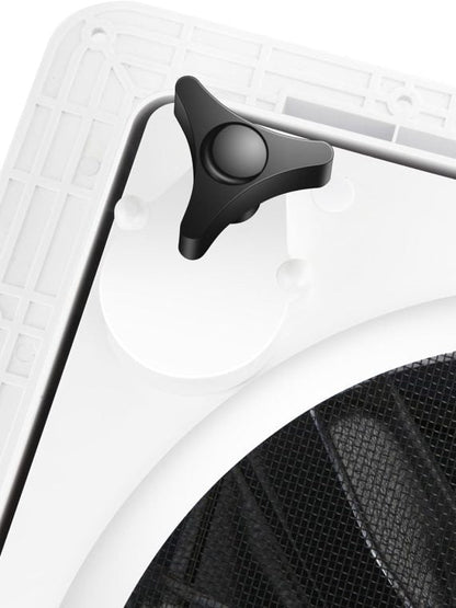 MaxxAir 10 Speed Roof Vent Fan 12V With Thermostat, Rain Sensor, Remote And App Control, 14 In. x 14 In. Reversible Powered Lift