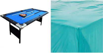 6 Ft. Portable Pool Table, Adults Folding Billiards Tables For Game Room With Easy Foldable Storage, Includes Full Set Of Billiard Balls, Cues