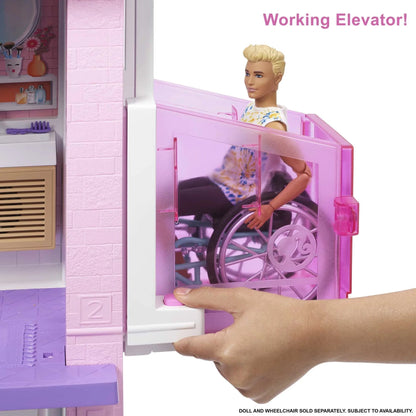 Barbie DreamHouse Playset With 10 Play Areas 75 Plus Furniture And Accessories Lights And Sounds
