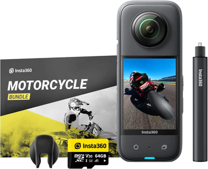 Insta360 X3 Motorcycle Kit- Waterproof 360 Action Camera With 1/2 In. 48MP Sensors
