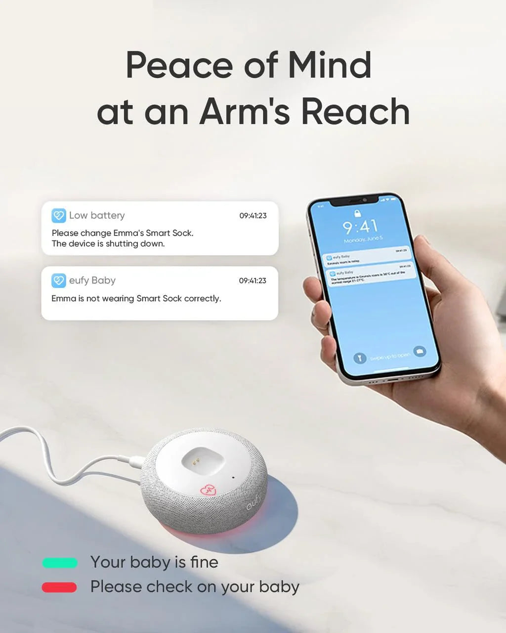 Eufy Baby Smart Sock S320 Baby Monitor With 2K Camera