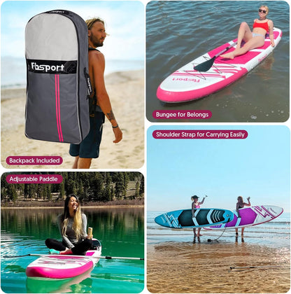 Premium Stand Up Paddle Board Yoga Board With Sup Accessories And Carry Bag