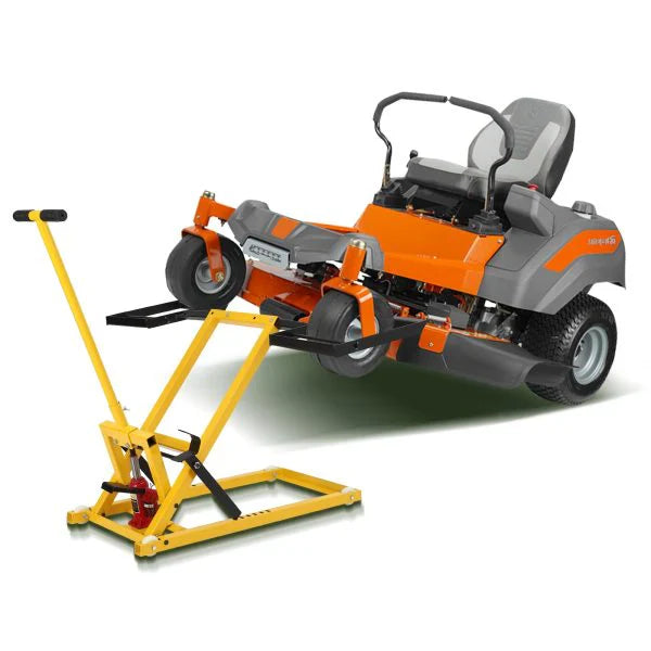 Lawn Mower Lift With Hydraulic Jack, 26 In. Lawn Mower Lift, Welded Solid Steel Construction, Weight Capacity 500 Lbs