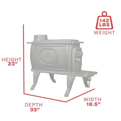 900 Sq. Ft. Epa Exempt Cast Iron Stove
