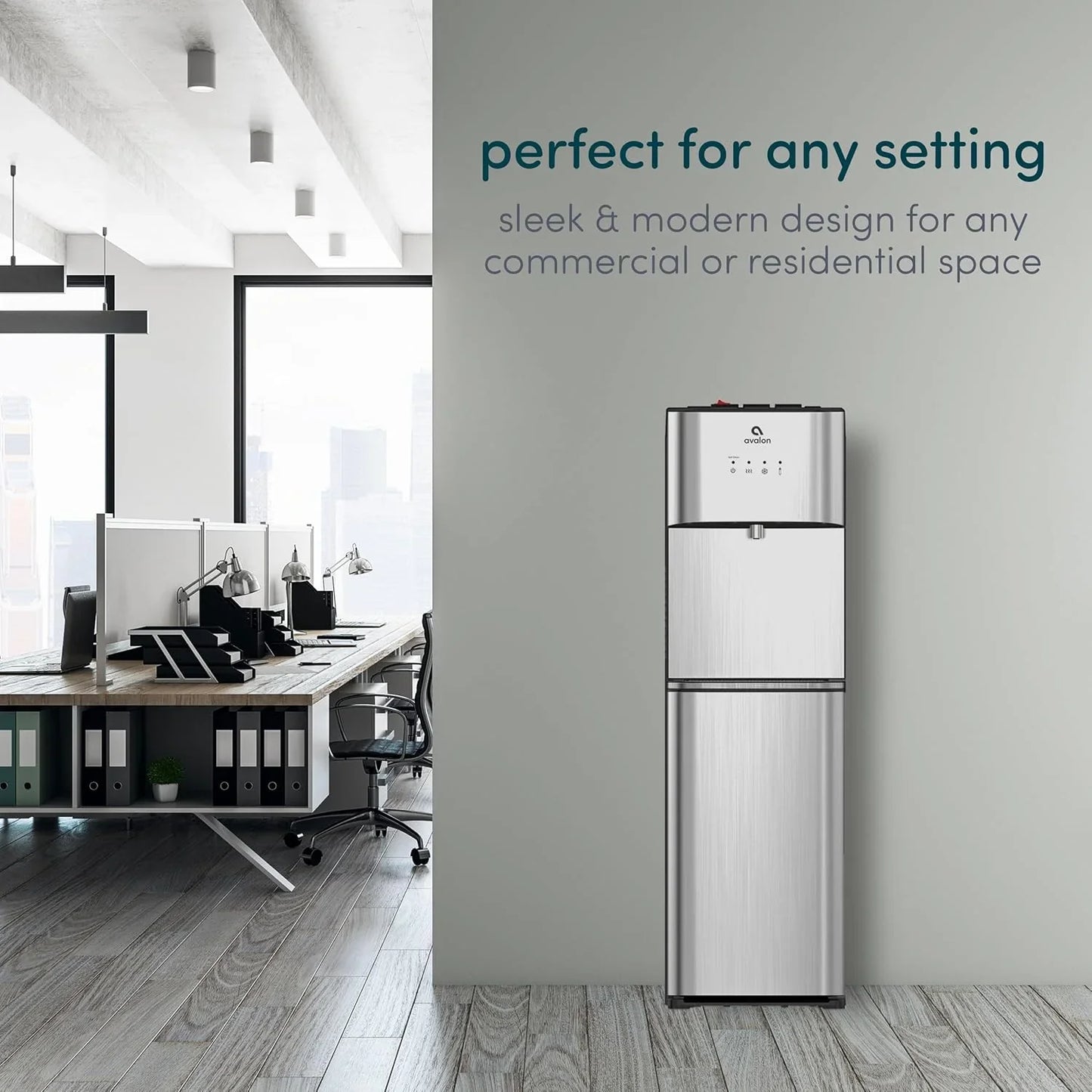 Limited Edition Self Cleaning Water Cooler Water Dispenser- 3 Temperature Settings- Hot, Cold And Room Water, Stainless Steel Construction