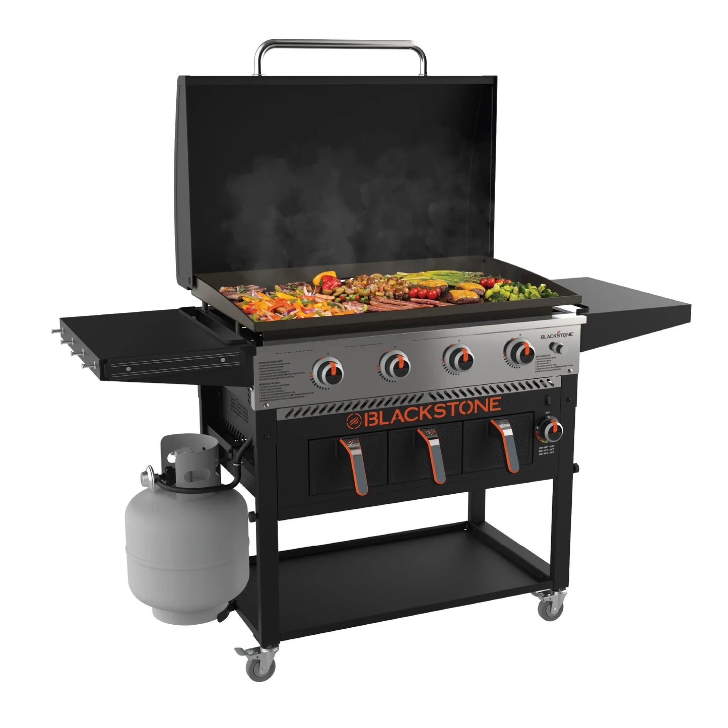 Blackstone 4-Burner 36 In. Propane Griddle With Air Fryer And Hood