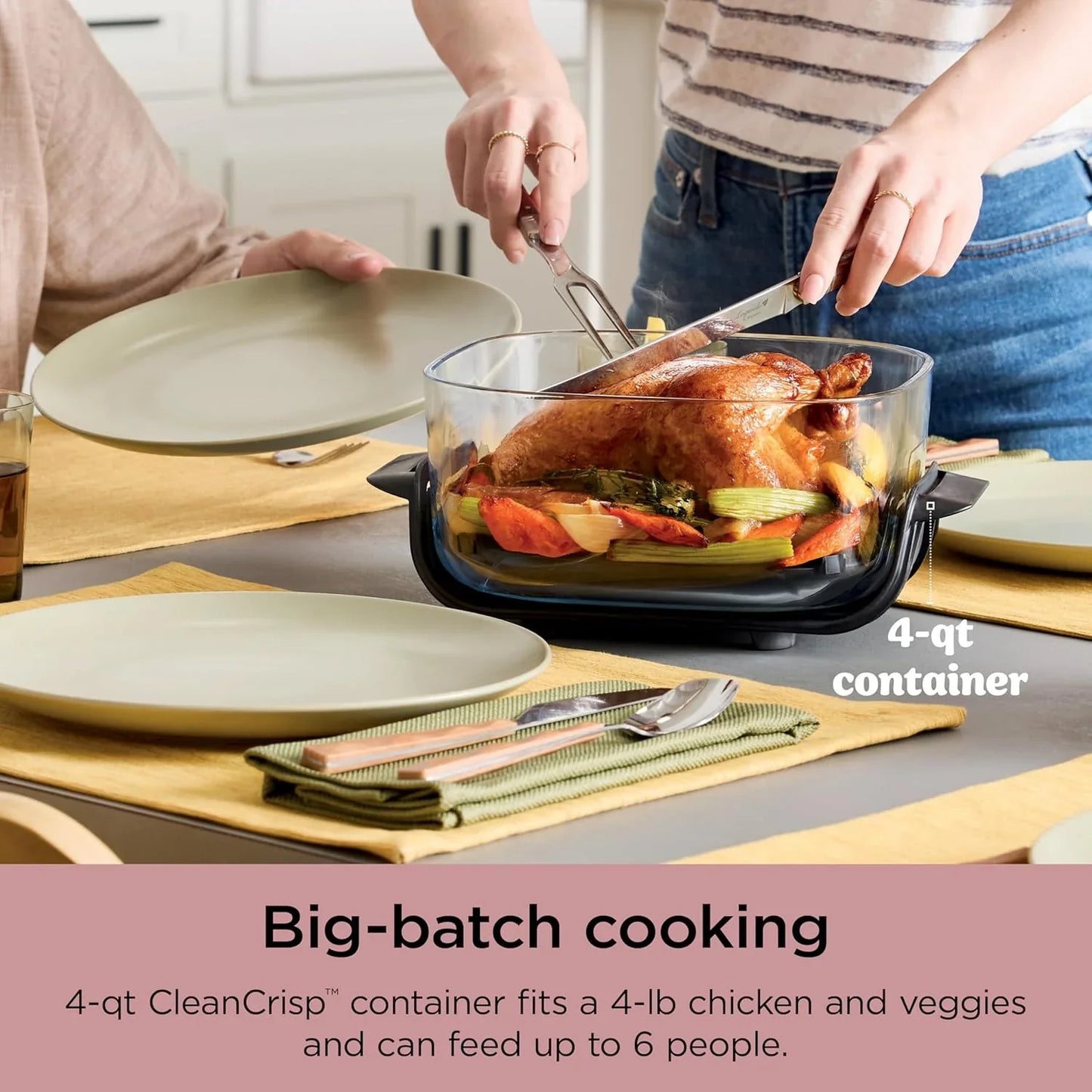 Ninja Crispi 4-in-1 Portable Glass Air Fryer Cooking System