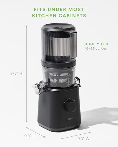 Nama J2 Cold Press Juicer, Self Feeding For Hands Free Operation With Wide Mouth Hopper For Whole Recipe Loading