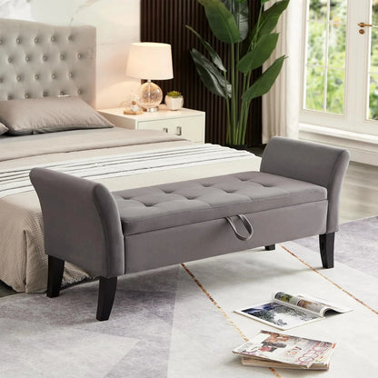 Furniliving Modern Storage Ottoman Bench