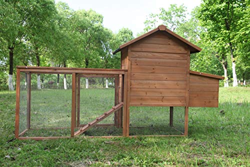 Outdoor 80 In. Wooden Chicken Coop Nest Box Chicken Coop Poultry Pet Cage