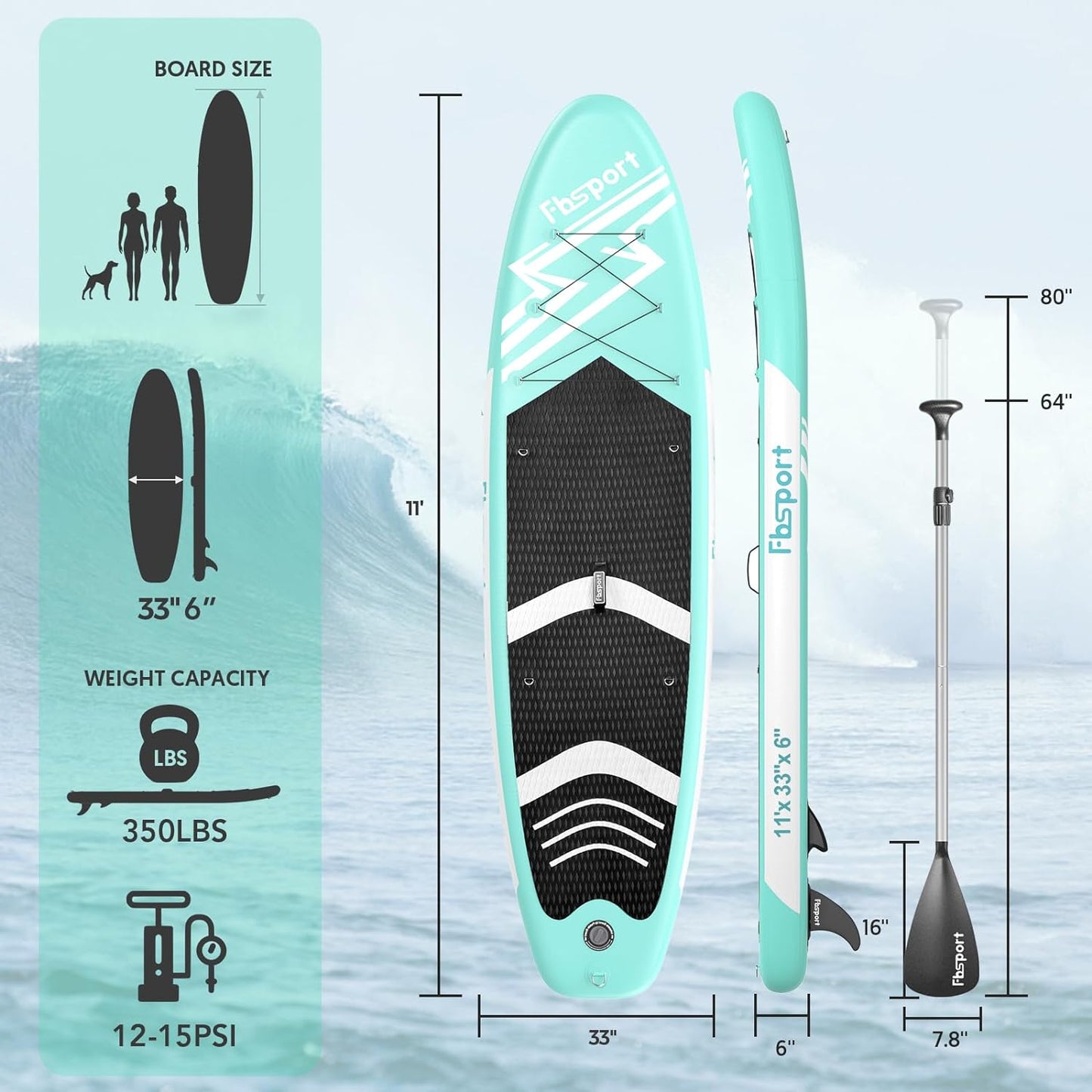 Premium Stand Up Paddle Board Yoga Board With Sup Accessories And Carry Bag