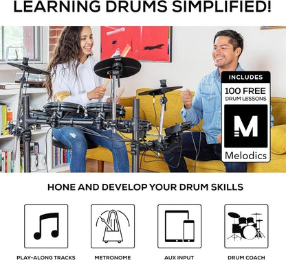 Alesis Turbo Mesh Kit- Electric Drum Set With Over 100 Sounds Mesh Drum Pad