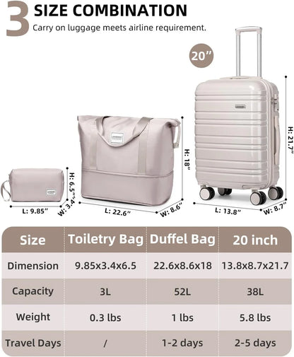 6-piece Luggage Set, Expandable Hardshell Suitcase Set With Spinner Wheels, Lightweight Rolling Luggage Set