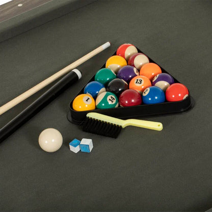 7' 3-in-1 Combination Table Includes Billiards, Table Tennis, And Dining Table