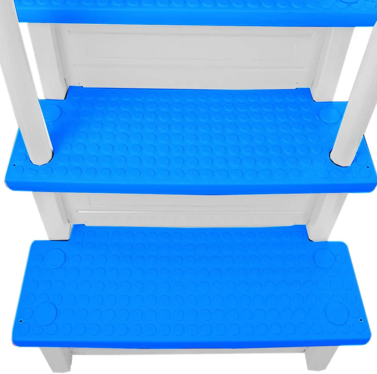 Select Anti-Slip in-Pool Steps, Gray, For Above Ground Swimming Pools, Can Mount To Decks 48 In. To 54 In. H, Safety Stairs Capacity Up To 300 Lbs