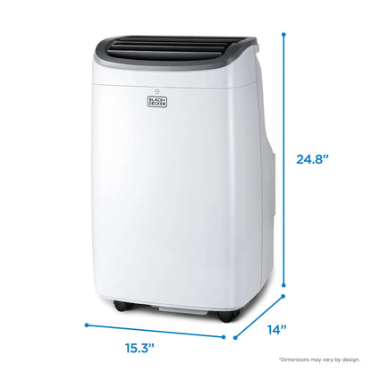 Black Plus Decker 8000 BTU Portable Air Conditioner Up To 350 Sq. Ft