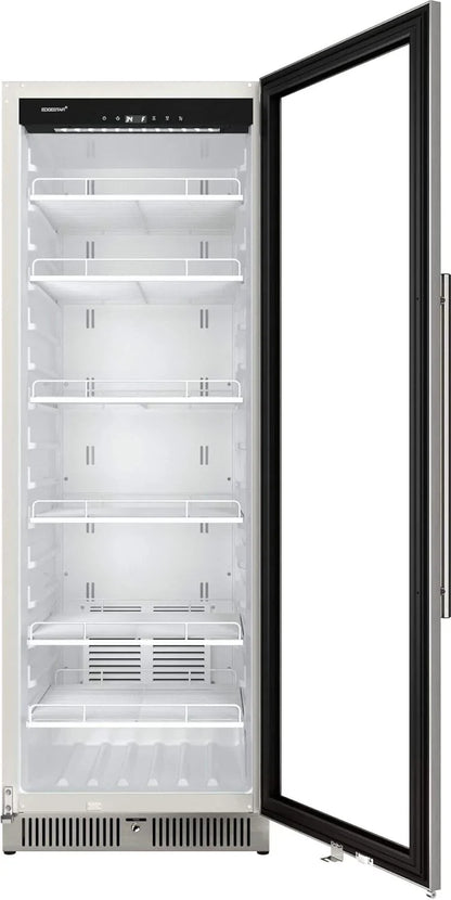 22 In. Wide 10.1 Cu. Ft. Commercial Beverage Merchandiser, Stainless Steel, Temp Alarm, Reversible Door