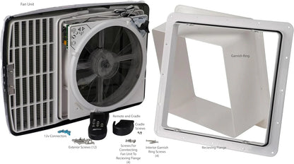 Air 00-07500K MaxxFan Deluxe With Remote- Smoke, Black