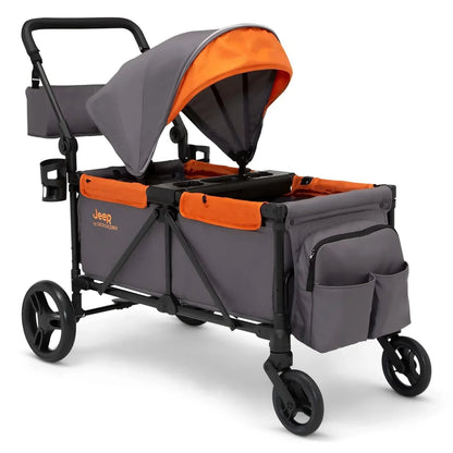 Jeep Sport All-Terrain Stroller Wagon By Delta Children Includes Canopy Parent Organizer