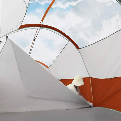 Campros Cp Tent 12-Person-Camping-Tents, 3 Room Family Tents, Waterproof Windproof Family Tent With Top Rainfly, 6 Large Mesh Windows