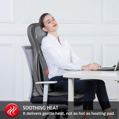 Comfier Massager Chair With Heat Shiatsu Neck Back Massager Portable With Compress And Rolling Massage Chair Pad For Full Back Neck And
