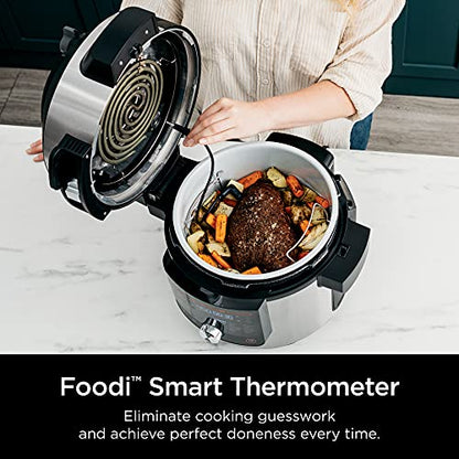 Ninja OL701 Foodi 14-in-1 Smart XL 8 Qt. Pressure Cooker Steam Fryer With SmartLid And Thermometer Auto Steam Release, That Air Fries