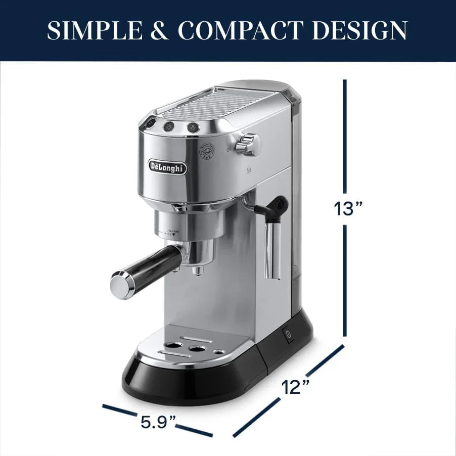 De'Longhi Dedica Espresso Machine With Manual Milk Frother