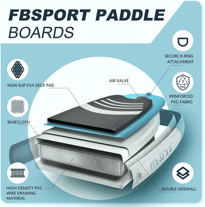 Premium Stand Up Paddle Board Yoga Board With Sup Accessories And Carry Bag