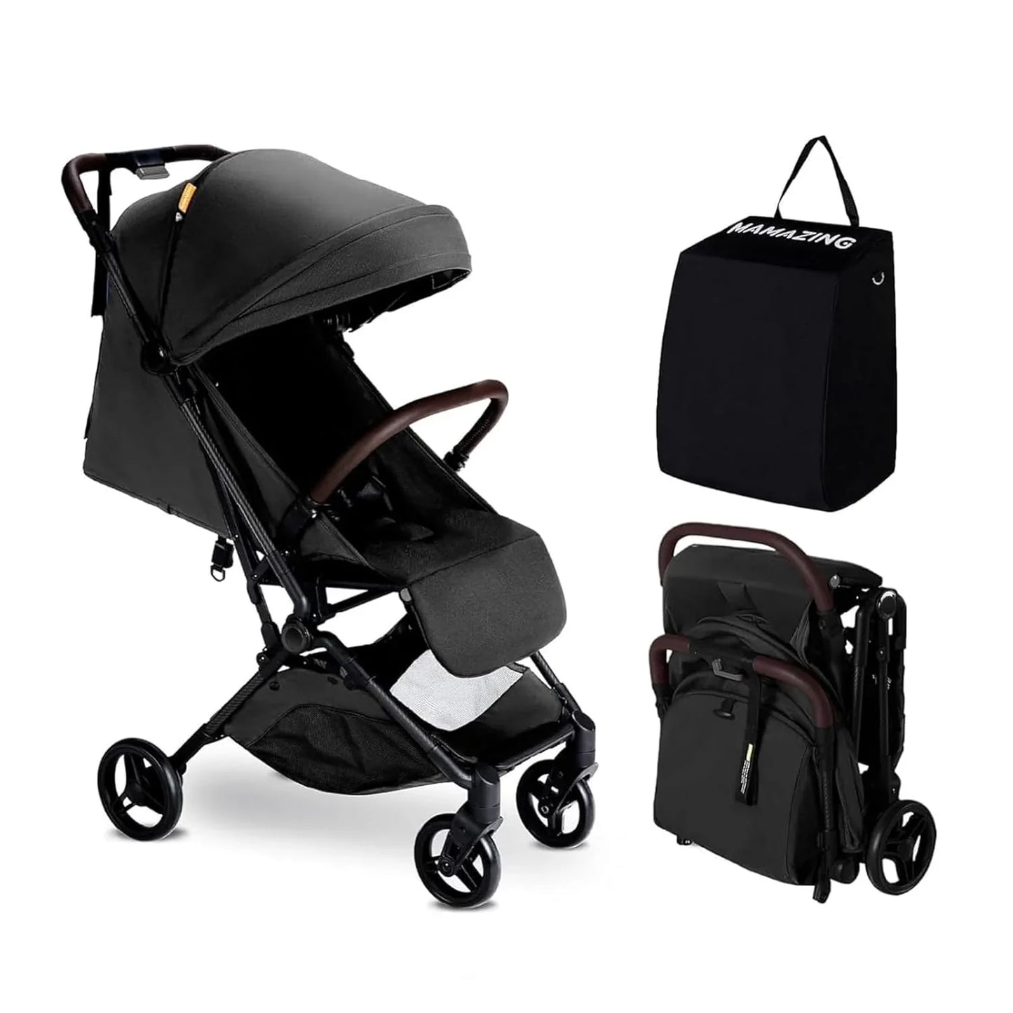 Mamazing Lightweight Baby Travel Stroller With Carbon Fiber Frame Compact Airplane-Friendly