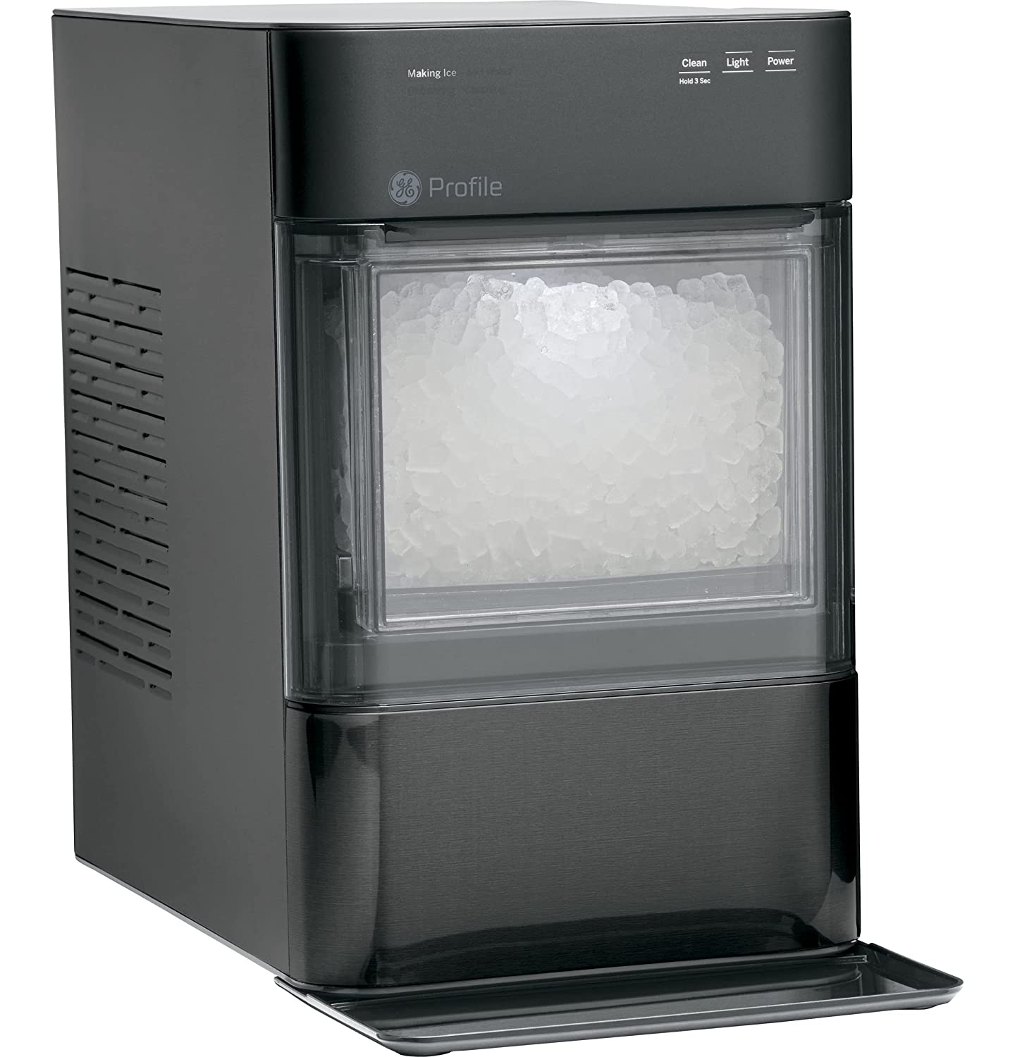 GE Profile Opal 2.0, Countertop Nugget Ice Maker, Ice Machine With WiFi Connectivity, Smart Home Kitchen Essentials, Black Stainless