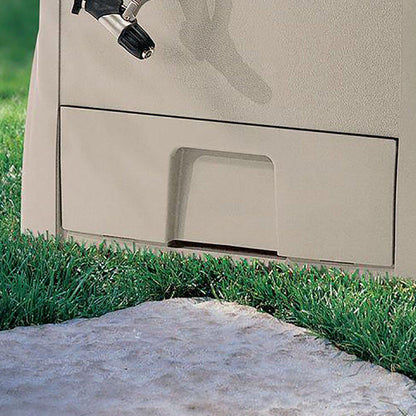 Suncast 100 Ft. Powerwind Auto Power Rewind Hose Reel, Light Taupe