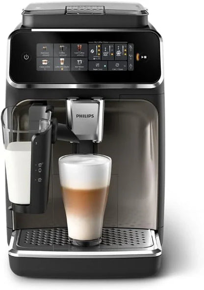 Philips Series 3300 Fully Automatic Espresso Coffee Machine- 6 Hot And Iced Drinks, LatteGo Milk System, 40% Quieter SilentBrew, Ceramic Grinder