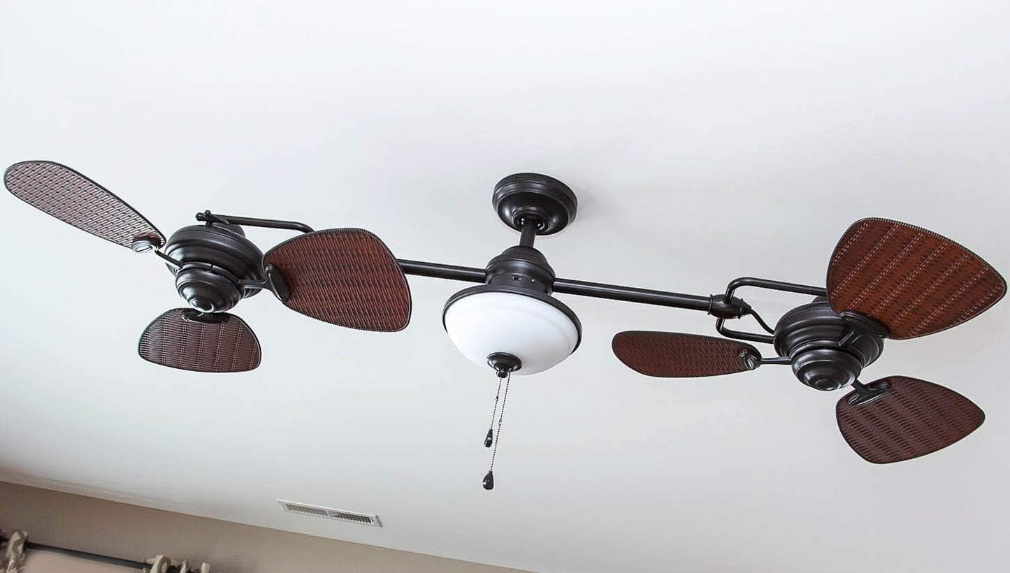 Harbor Breeze Twin Breeze II 74 In. Outdoor Ceiling Fan, Bronze