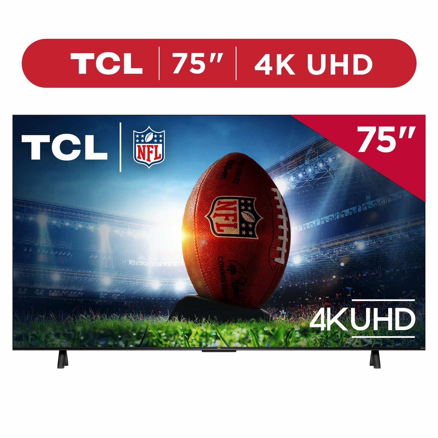 TCL 75 In. 4-Series 4K UHD HDR Smart TV With Roku, Voice Control, AirPlay, And Customizable Home Screen