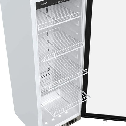 22 In. Wide 10.1 Cu. Ft. Commercial Beverage Merchandiser, Stainless Steel, Temp Alarm, Reversible Door