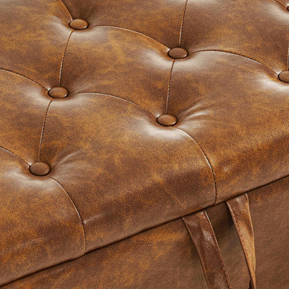 Furniliving Modern Storage Ottoman Bench