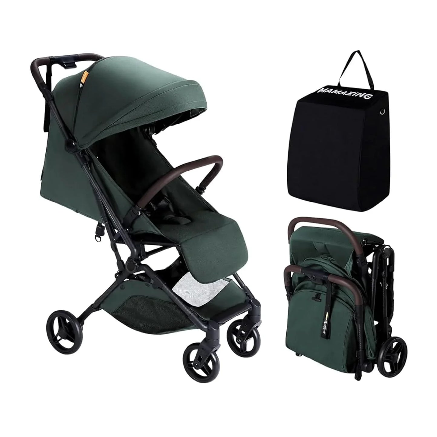 Mamazing Lightweight Baby Travel Stroller With Carbon Fiber Frame Compact Airplane-Friendly