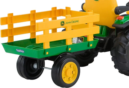 Peg Perego John Deere Ground Force Tractor With Trailer 12 Volt Ride On