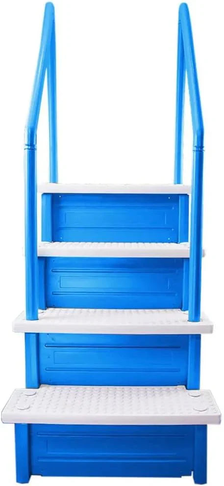 Select Anti-Slip in-Pool Steps, Gray, For Above Ground Swimming Pools, Can Mount To Decks 48 In. To 54 In. H, Safety Stairs Capacity Up To 300 Lbs