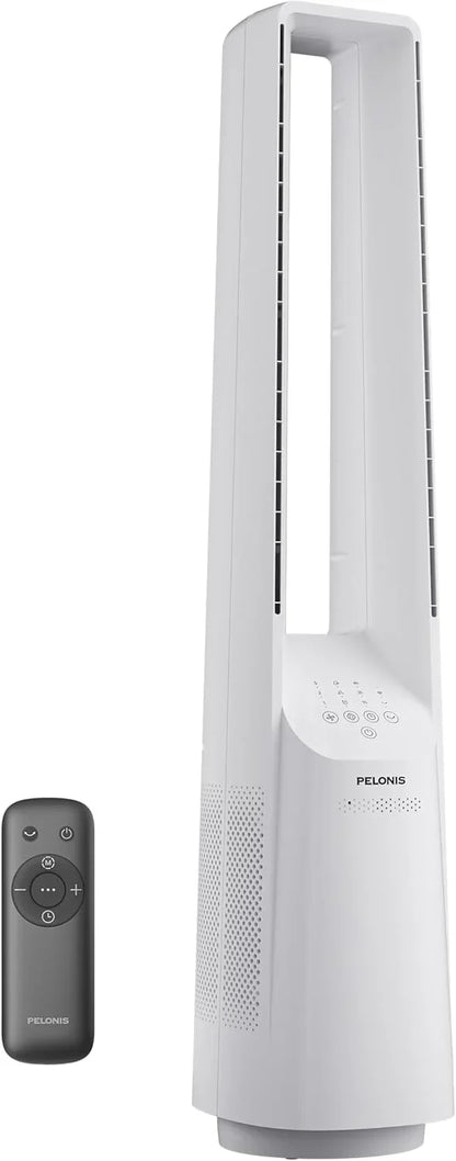 Pelonis 40 In. Smart Bladeless Fan For Bedrrom- Tower Fan, Alexa/Google/WiFi, DC Motor, 6 Speeds, 4 Modes, Remote, 7H Timer, 90掳 Oscillation