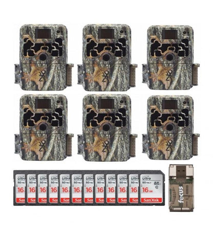 Browning Trail Cameras Dark Ops Extreme, 6-Pack w/16GB Cards Bundle C Camouflage