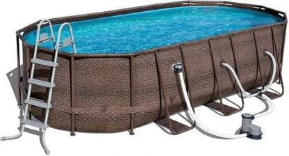 18' x 9 'x 48' Above Ground Swimming Pool Set With Metal Frame Home Swimming Pool Sand Filter Pump, Skimmer And Vacuum