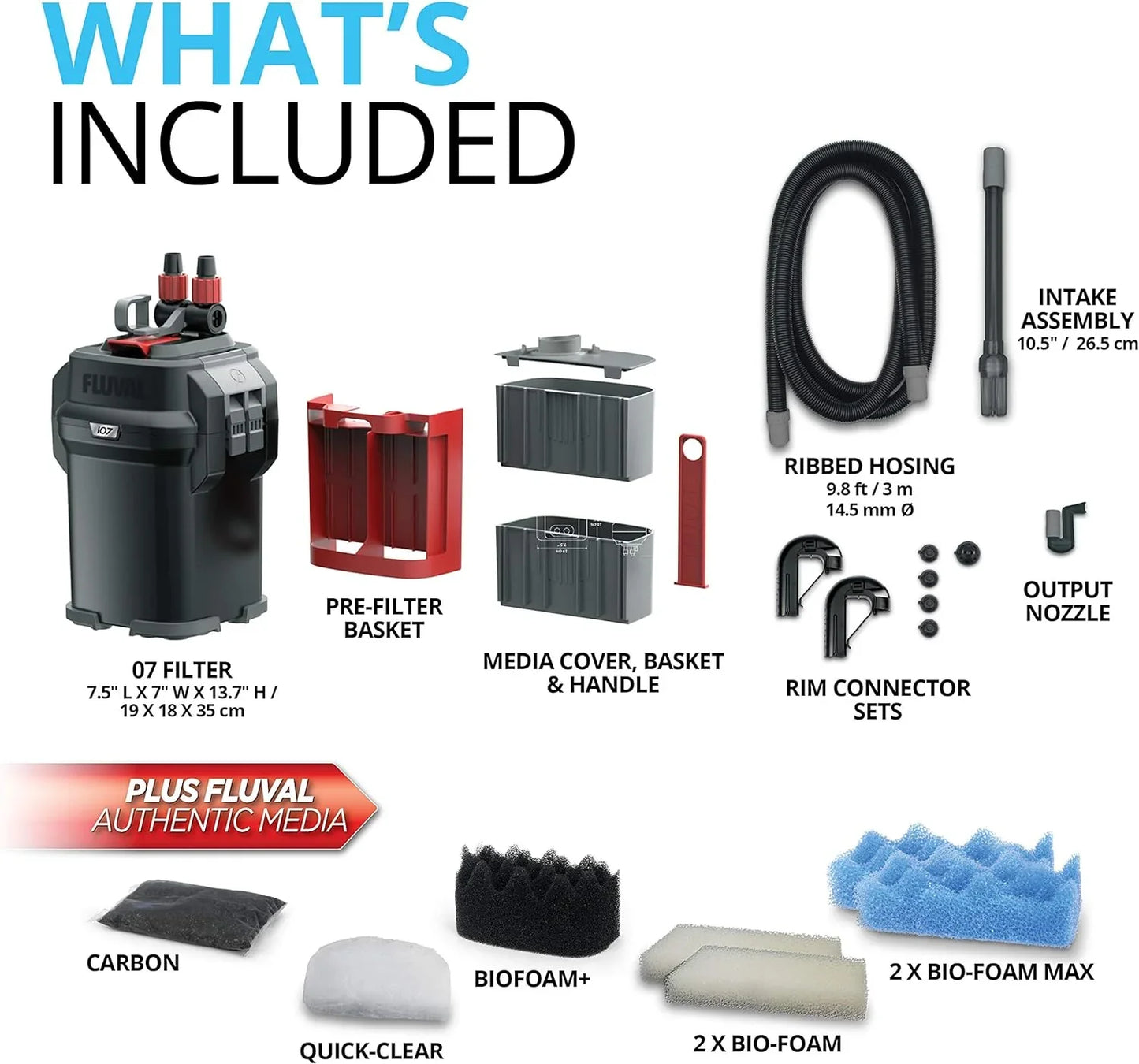 407 Perfomance Canister Filter- For Aquariums Up To 100 Gallons- Aquarium Canister Filter